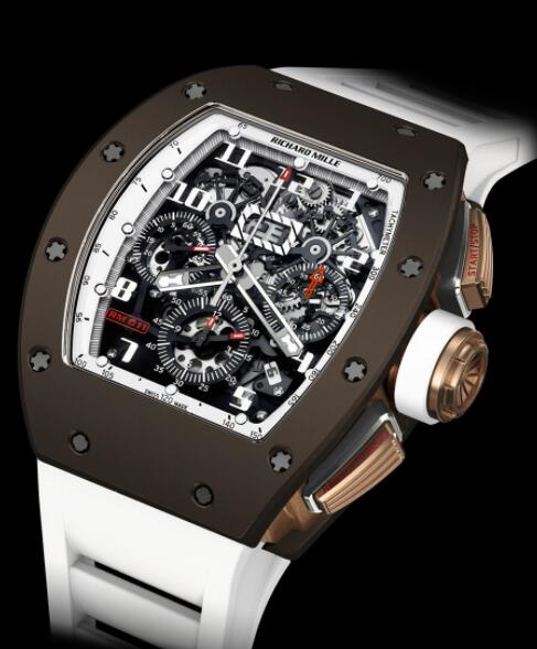 Replica Richard Mille RM 011 Flyback Chronograph Brown Ceramic Watch